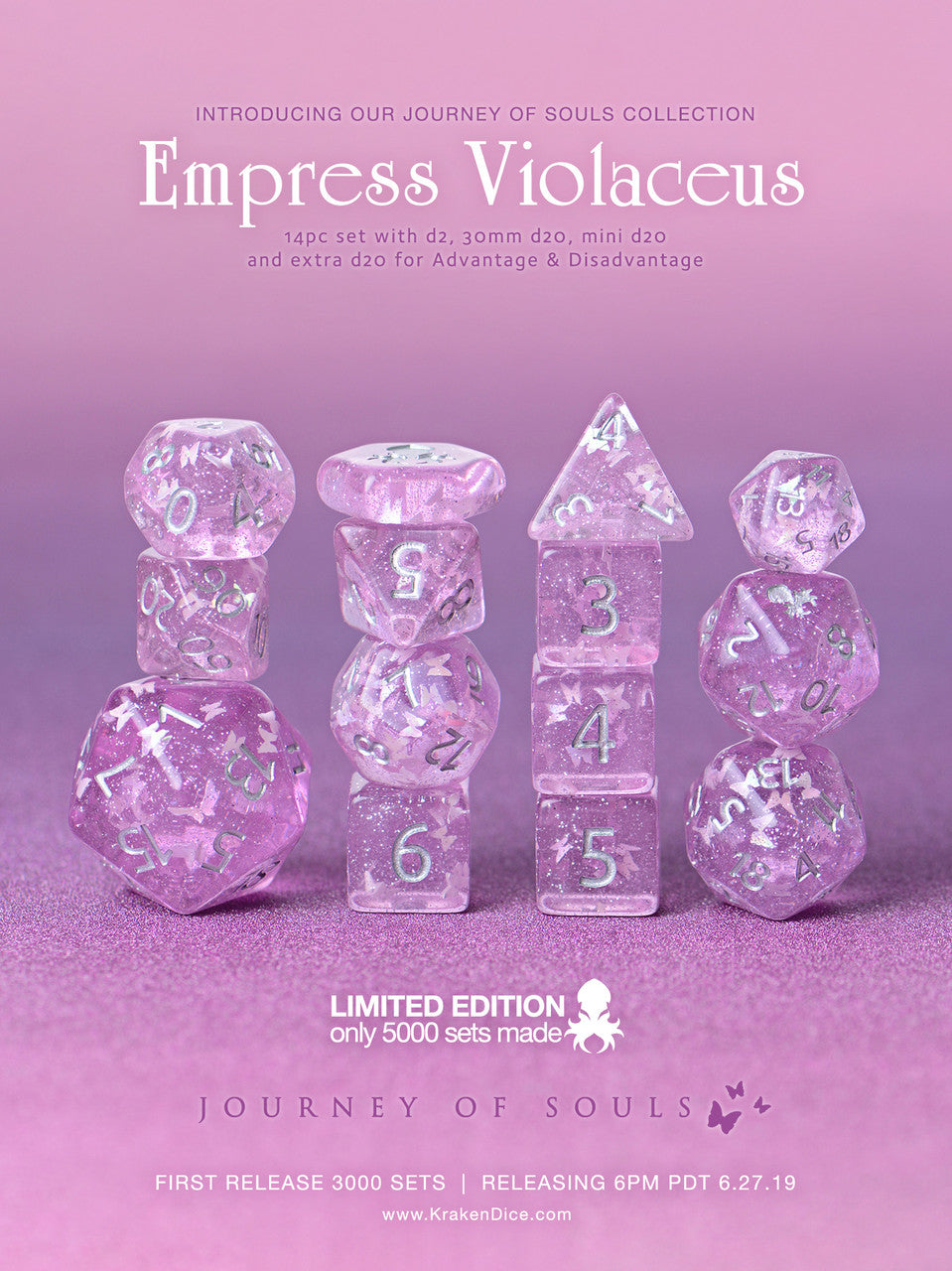 Empress Violaceus 14pc Limited Edition Dice Set
